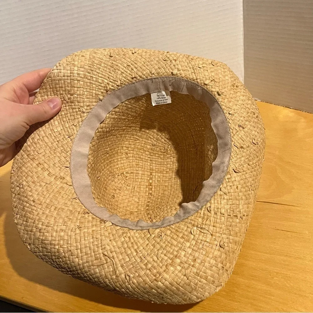 Foldable Travel Bow Ribbon Panama Hat Beach Straw Hats Sun Hat Women's Cap